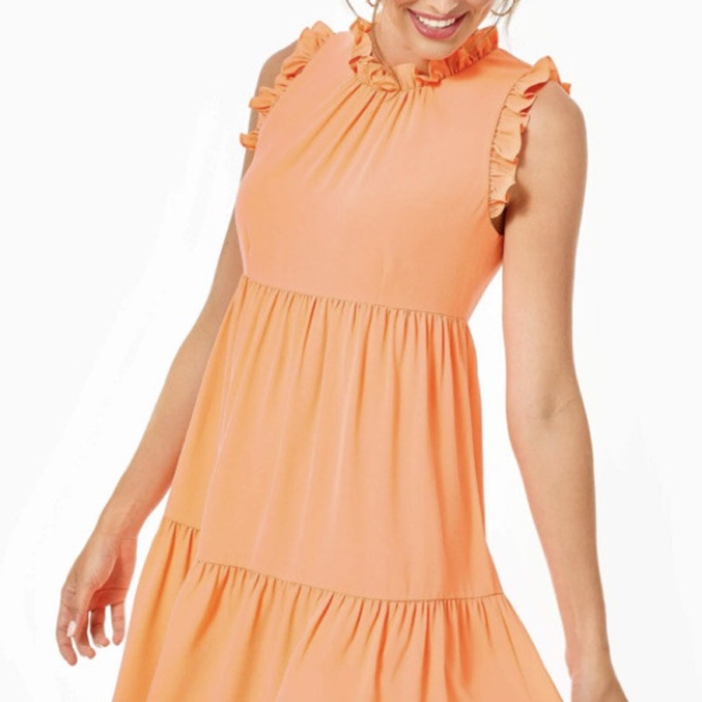 Lilly Pulitzer Jazzy Dress Size S Tangelo Orange